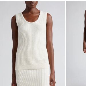 TOTEME BOUCLE rib sweater tank Women's Cream Sleeveless Sweater